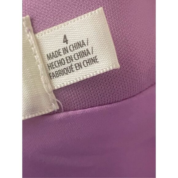 Eliza J One Shoulder Scuba Cocktail Dress Lilac Size 4 - Picture 16 of 16